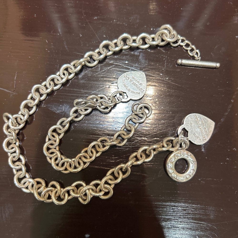 Tiffany & Co. sterling silver necklace With heart shape tag